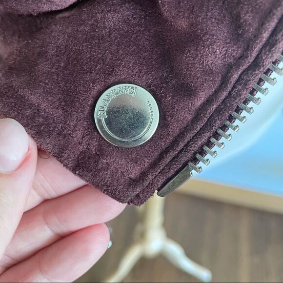 100% Leather Suede Moto Jacket - Blank NYC - Medium - Picture 4 of 16